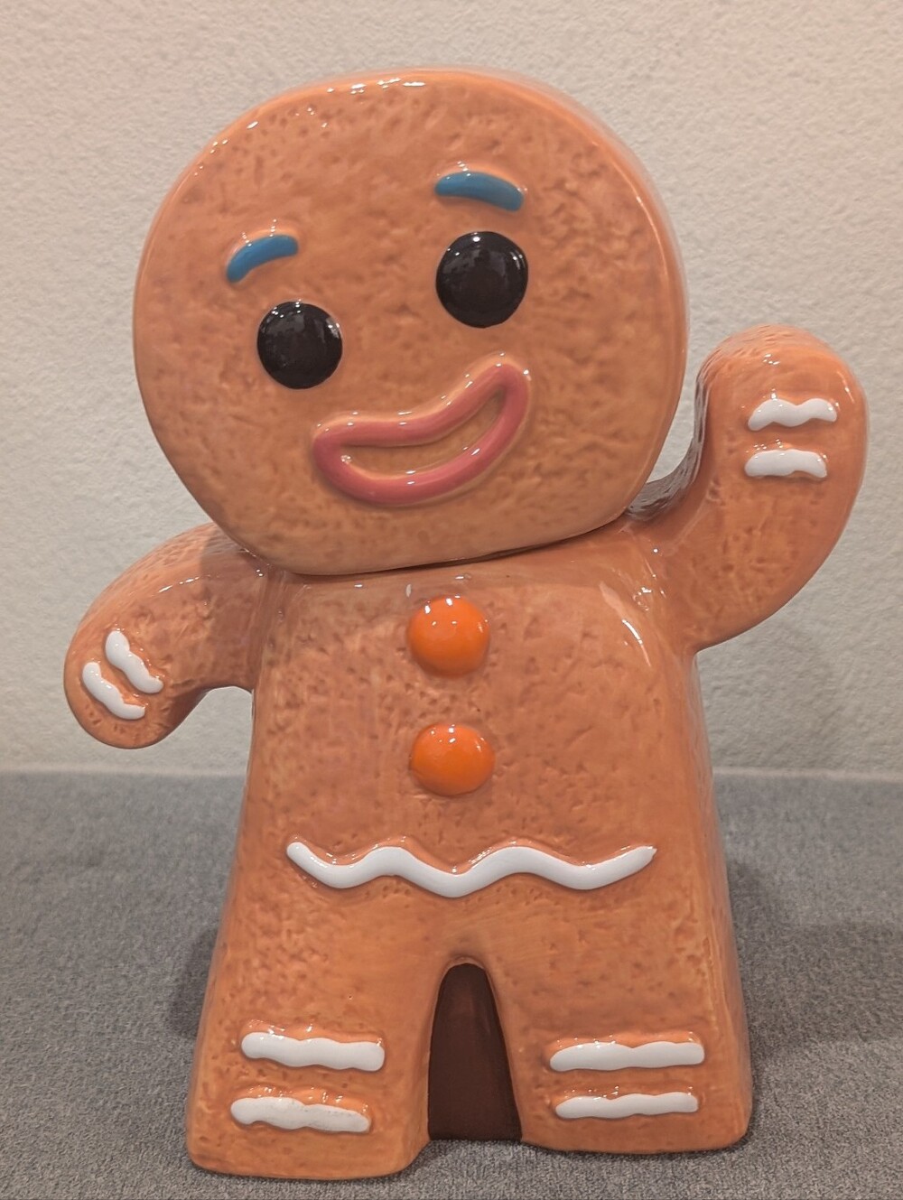 Vintage Gingerbread “Gingy” Man Large Sugar & Spice Ceramic Cookie Jar